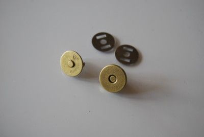 Magnetic Snap, 14 mm, slim, Antique Brass