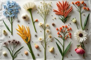 15 botanische Stickmuster Ideen