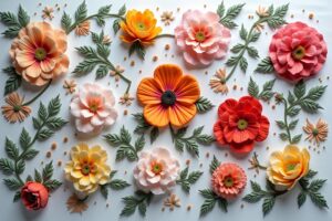 16 Blumen Sticken Motive