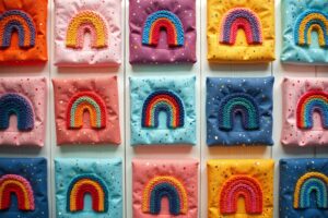 15 Regenbogen sticken Ideen